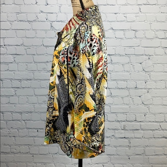 IC Collections Vintage Abstract Paillettes Shirt - Picture 3 of 9